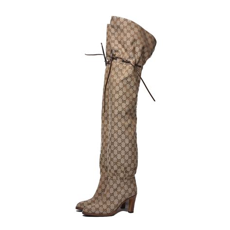 gucci gg ankle boot|Gucci monogram thigh high boots.